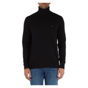 Tommy Hilfiger Pima bomull och cashmere hög hals tröja Black, Herr