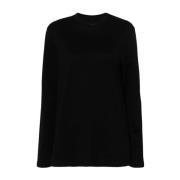 Jil Sander Svart Bomull Logo Print T-shirt Black, Dam