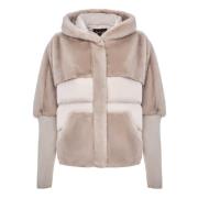 Cesare Gaspari Faux Fur Jacket - Silver Beige, Dam