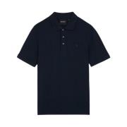 Lyle & Scott Tonal Eagle Polo Shirt i Mörkblå Blue, Herr