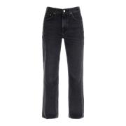 Agolde Valen Cropped Jeans Black, Dam