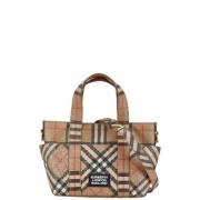 Burberry Vintage Pre-owned Canvas handvskor Beige, Dam