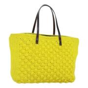 Fendi Vintage Pre-owned Bomull fendi-vskor Yellow, Dam