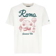 Saint Barth Vit Bomull Crew Neck T-shirt White, Herr