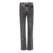 Federica Tosi Svarta Straight-Leg Jeans Gray, Dam