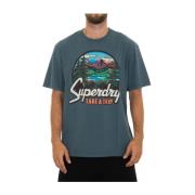 Superdry Blå Rese T-shirt Blue, Herr