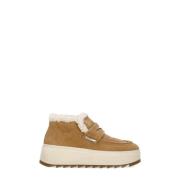 ASH Beige Mocka Loafer med Höjd Sula Beige, Dam