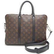 Louis Vuitton Vintage Pre-owned Canvas portfljer Brown, Herr