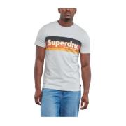 Superdry Randig Cali T-shirt Gray, Herr