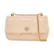 Tory Burch Kristall Pavé Mini Handväska Beige, Dam