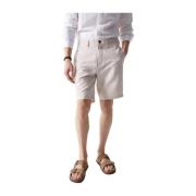 Salsa Beige Linne Shorts Stilren Bekväm Beige, Herr