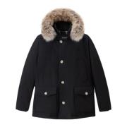 Woolrich Lång Arctic Anorak Parka Black, Herr