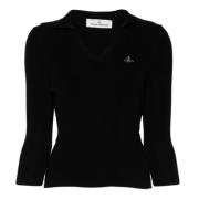 Vivienne Westwood Svart Marina Polo Skjorta Black, Herr