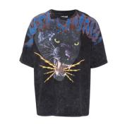 Just Cavalli Svarta T-shirts och Polos med Fronttryck Black, Herr