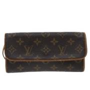 Louis Vuitton Vintage Pre-owned Canvas kuvertvskor Brown, Dam