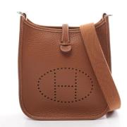 Hermès Vintage Pre-owned Laeder crossbodyvskor Brown, Dam