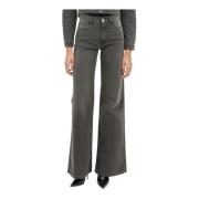 Coperni Bältes Wide Leg Jeans Gray, Dam