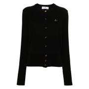 Vivienne Westwood Svart Cardigan Bea Stil Black, Dam