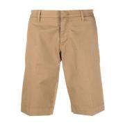 Fay Brun Bomull Gabardine Slim Fit Shorts Brown, Herr