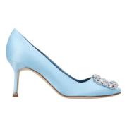 Manolo Blahnik Tyg klackskor Blue, Dam