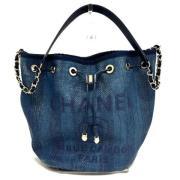 Chanel Vintage Pre-owned Laeder chanel-vskor Blue, Dam