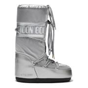 Moon Boot Silver Ankelboots för Kvinnor Gray, Dam