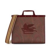 Etro Canvas Toteväska med Pegaso Motif Brown, Dam