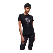 Karl Lagerfeld T-shirt Karl med strass Black, Dam