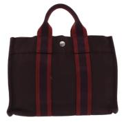 Hermès Vintage Pre-owned Canvas totevskor Red, Dam