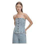 Alohas Troyes Blå Denim Tank Blue, Dam