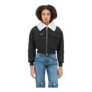 Coperni Bomberjacka med Faux-Fur Krage Black, Dam