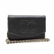 Chanel Vintage Pre-owned Laeder plnbcker Black, Dam