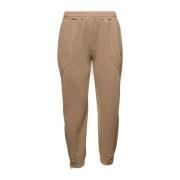 Bluemarble Beige Bomulls Sweatpants med Logopatch Beige, Herr