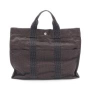 Hermès Vintage Pre-owned Canvas handvskor Gray, Dam