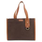 Burberry Vintage Pre-owned Canvas axelremsvskor Brown, Dam