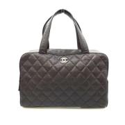 Chanel Vintage Pre-owned Laeder handvskor Brown, Dam