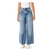 Pepe Jeans Wide Leg High Waist Jeans Blue, Dam