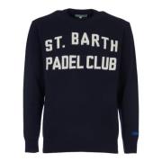 Saint Barth Girocollo Padel Sweatshirt Blue, Herr