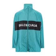 Balenciaga Grön Windbreaker Jacka Snygg Bekväm Green, Herr