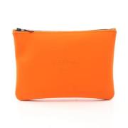 Hermès Vintage Pre-owned Tyg kuvertvskor Orange, Dam