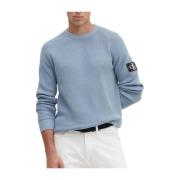 Calvin Klein Jeans Präglad rund hals jumper Blue, Herr