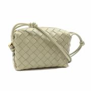 Bottega Veneta Vintage Pre-owned Laeder axelremsvskor Beige, Dam