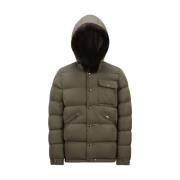 Moncler Grön Pufferjacka med Teddyhuva Green, Herr