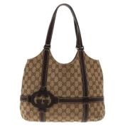 Gucci Vintage Pre-owned Canvas handvskor Beige, Dam