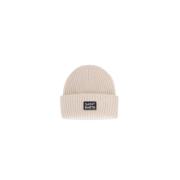 Saint Barth Beige Logo Front Ullblandning Hatt Beige, Unisex