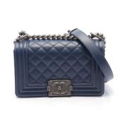 Chanel Vintage Pre-owned Laeder crossbodyvskor Blue, Dam