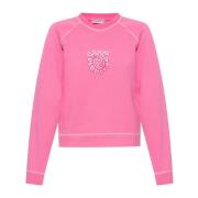 Ganni Sweatshirt med logotyp Pink, Dam