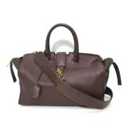 Yves Saint Laurent Vintage Pre-owned Laeder handvskor Brown, Dam