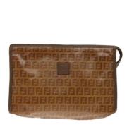 Fendi Vintage Pre-owned Canvas kuvertvskor Brown, Dam