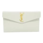 Yves Saint Laurent Vintage Pre-owned Laeder kuvertvskor White, Dam